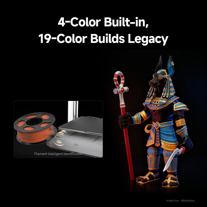 Anycubic Kobra X  Impressora 3D integrada de 4 cores, primeira camada perfeita, impressão silenciosa, impressão estável, fácil de usar para iniciantes